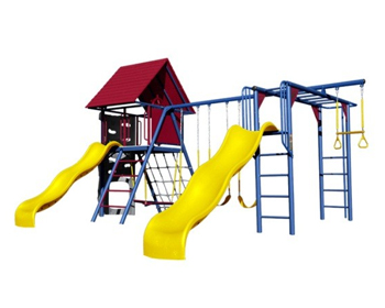 Lifetime Primary Colors Heavy Duty Metal Deluxe Playset With Double Slides